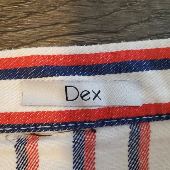 Dex Striped Mini Jean Skirt - Picture 3 of 5